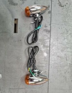 Paire de clignotants chromés universels (Type mash TT40)