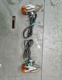 Paire de clignotants chromés universels (Type mash TT40)