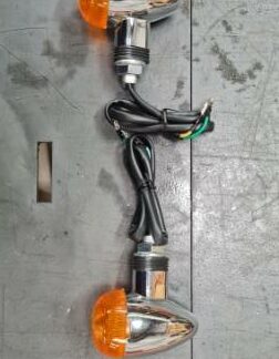 Paire de clignotants chromés universels (Type mash TT40)